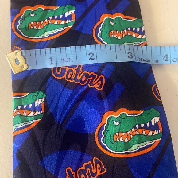 Florida Gators Football Merge Left Orange Blue Neck Tie - Picture 16 of 16